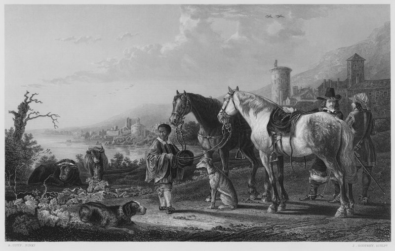 A Negro-Page, a képről a Királyi Gyűjteményben (metszet) alkotó: Aelbert (after) Cuyp