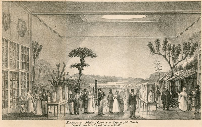 Modern mexikói kiállítás a londoni Egyiptomi Csarnokban, Piccadilly, London alkotó: Agostino Aglio