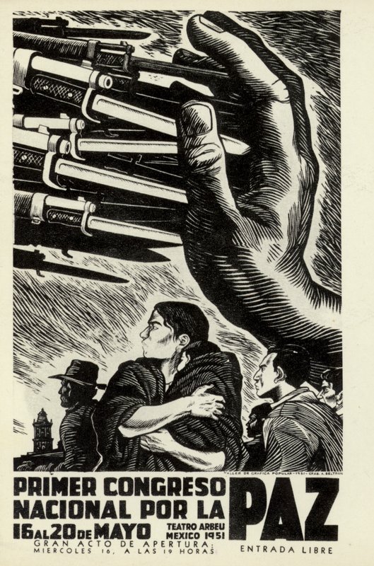 Az első nemzeti békekongresszus plakátja, Mexikó, 1951. május 16-20 alkotó: after Albert Robida