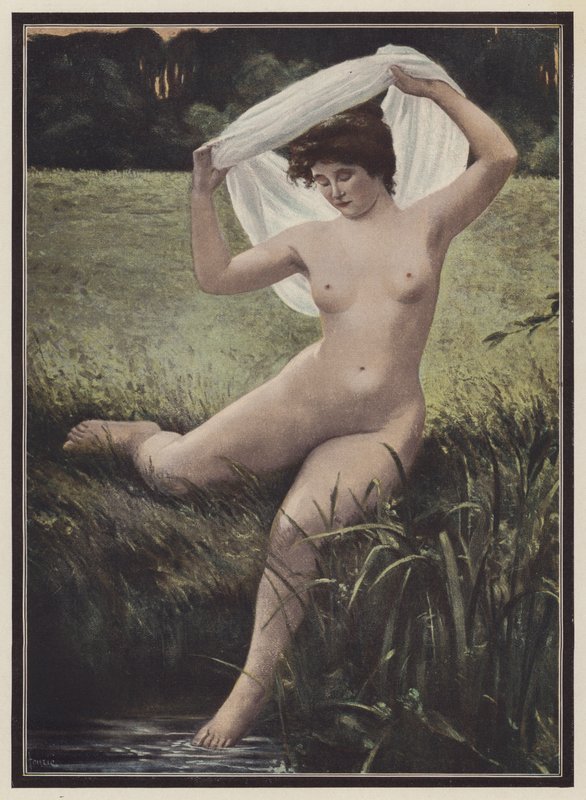 Fürdősnő (színes litó) alkotó: Albert Auguste Fourie