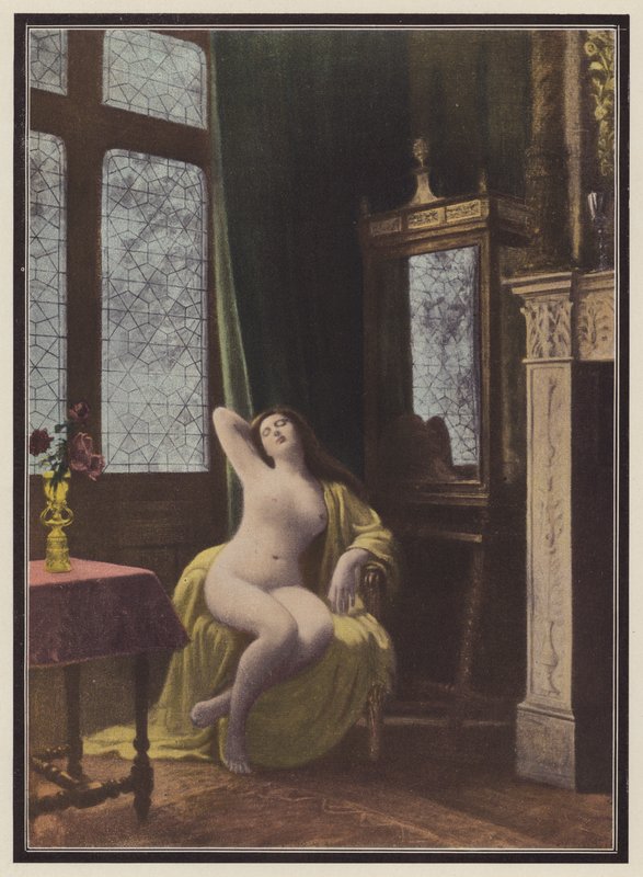 Alvó nő (színes litó) alkotó: Albert (after) Aublet