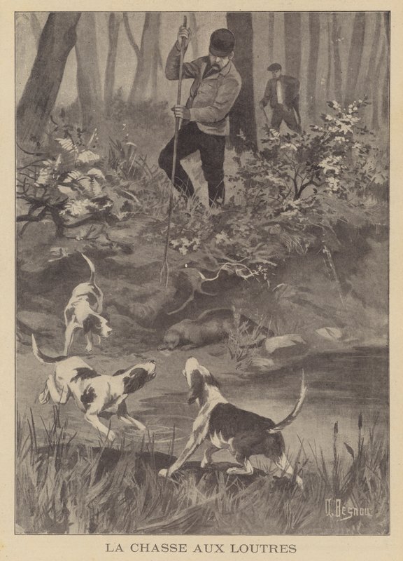 Vadászat vidra alkotó: Albert Besnou