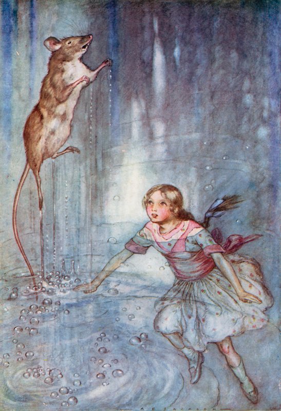 Illusztráció: Alice Csodaországban (színes litó) alkotó: Albert Edward Jackson