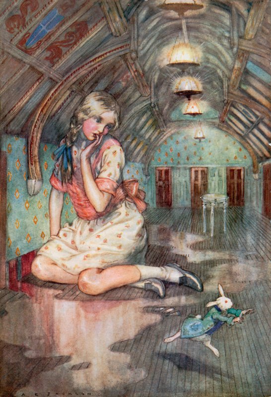 Illusztráció: Alice Csodaországban (színes litó) alkotó: Albert Edward Jackson