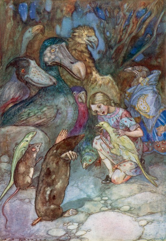 Illusztráció: Alice Csodaországban (színes litó) alkotó: Albert Edward Jackson
