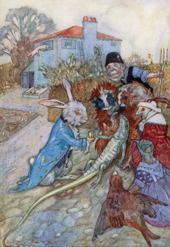 Illusztráció: Alice Csodaországban (színes litó) alkotó: Albert Edward Jackson