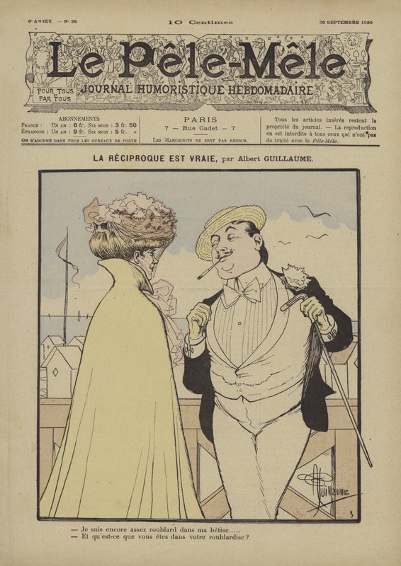 Ennek a fordítottja igaz. Illusztráció: Le Pele-Mele, 1900 alkotó: Albert Guillaume