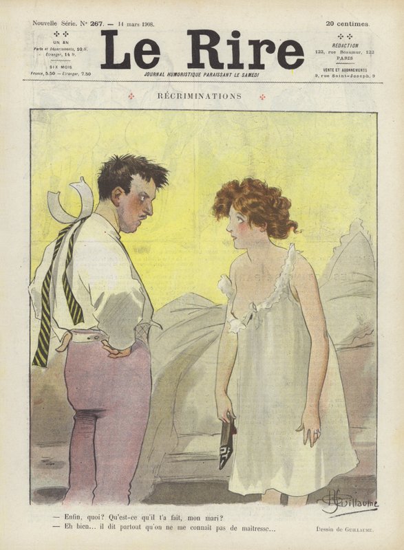 Feljelentések. Illusztráció Le Rire alkotó: Albert Guillaume