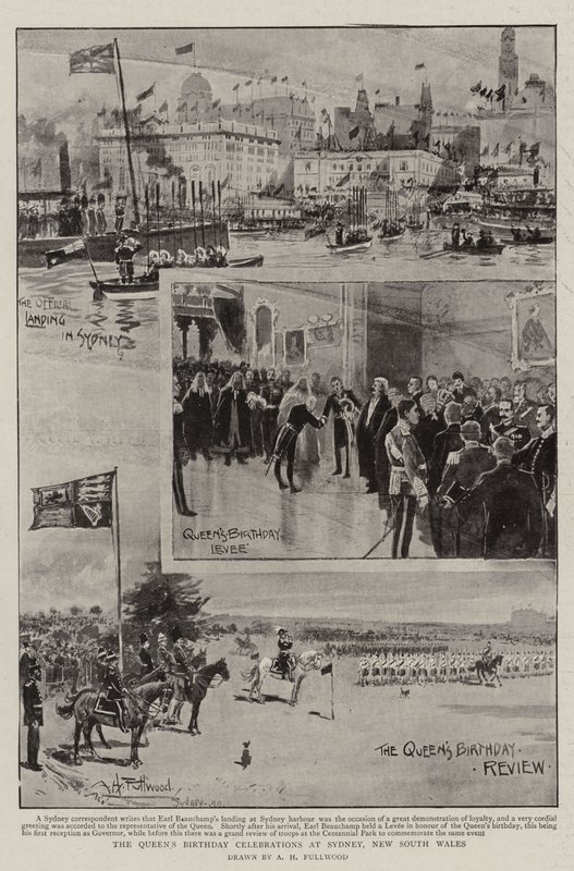 A királynő születésnapi ünnepségei Sydneyben, Új-Dél-Walesben alkotó: Albert Henry Fullwood