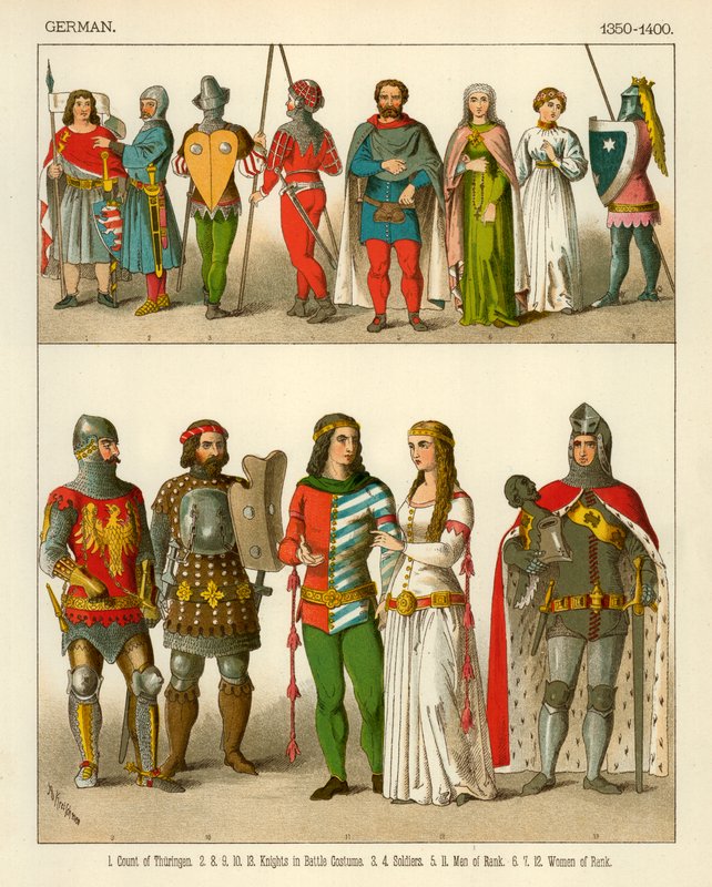Német viselet 1350-1400 alkotó: Albert Kretschmer