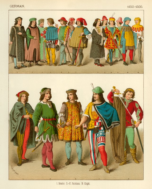 Német viselet 1450-1500 alkotó: Albert Kretschmer