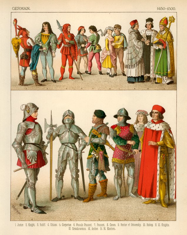 Német viselet 1450-1500 alkotó: Albert Kretschmer