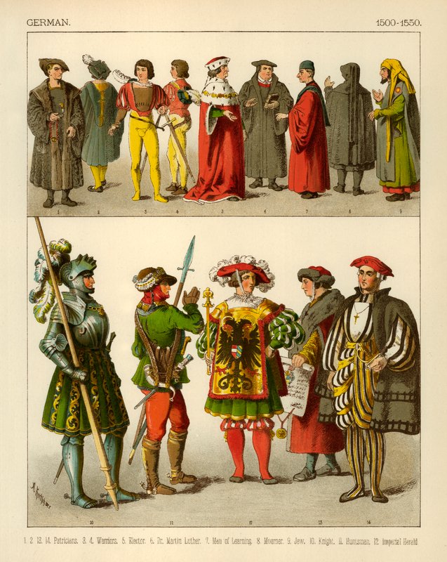 Német jelmez 1500-1550 alkotó: Albert Kretschmer