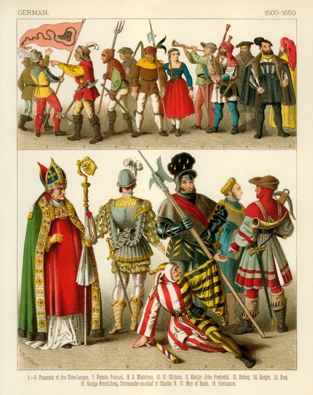 Német viselet 1550-1600 alkotó: Albert Kretschmer