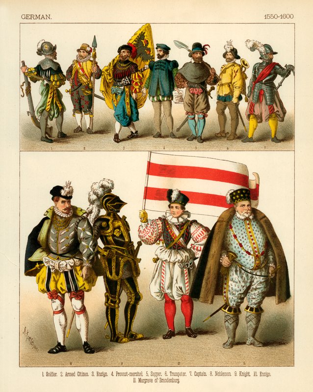 Német viselet 1550-1600 alkotó: Albert Kretschmer