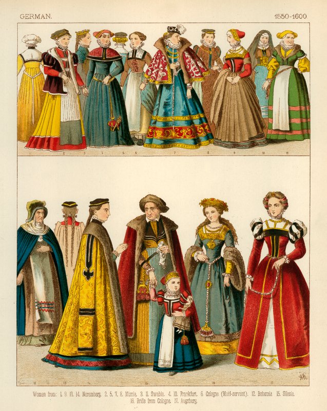 Német viselet 1550-1600 alkotó: Albert Kretschmer