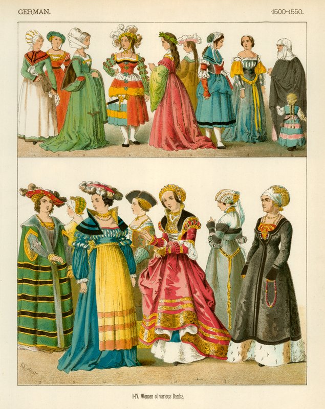 Német jelmezek 1500-1550 alkotó: Albert Kretschmer
