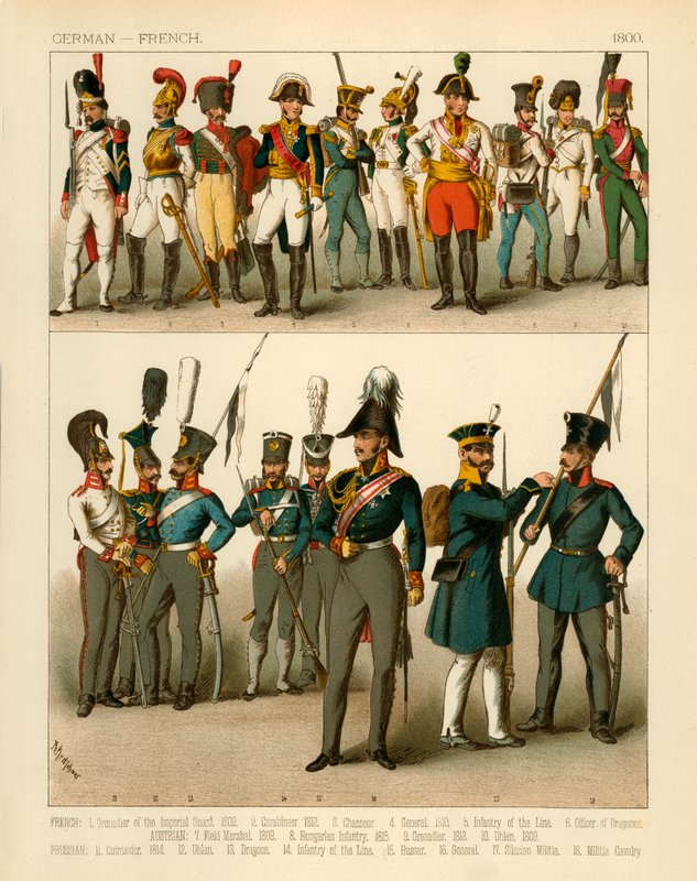 Német és francia jelmezek 1800 alkotó: Albert Kretschmer