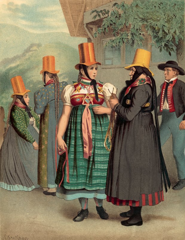 Német jelmez, Baden Prechthhal alkotó: Albert Kretschmer
