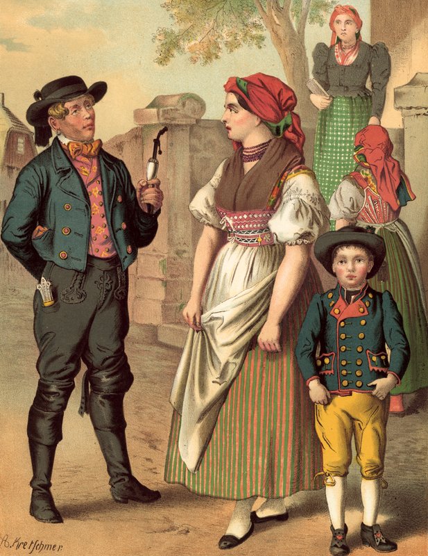 Német kosztüm, Bohmen, Hayd alkotó: Albert Kretschmer