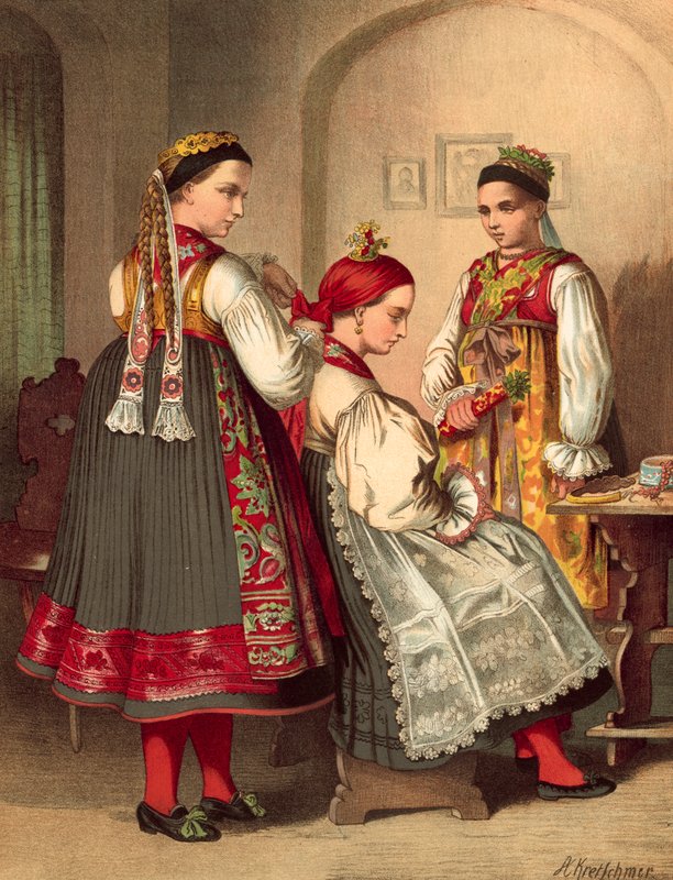 Német kosztüm, Pilsen Bohmen kerülete alkotó: Albert Kretschmer