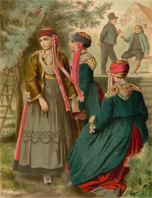 Német kosztüm, Hannover, Das alten Land alkotó: Albert Kretschmer