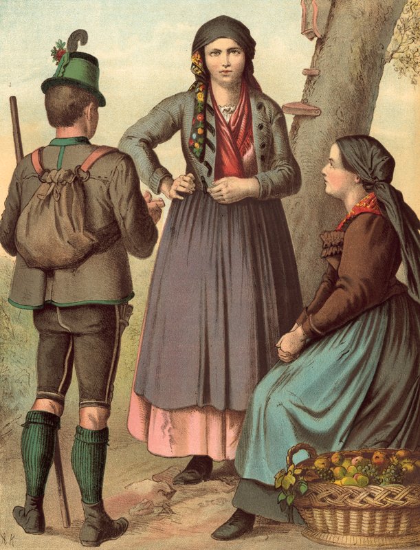 Német kosztüm, Ausztria, Stájerország alkotó: Albert Kretschmer