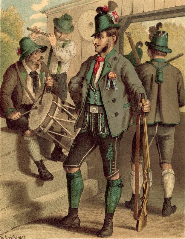 Német kosztüm, Ausztria, Stájerország alkotó: Albert Kretschmer