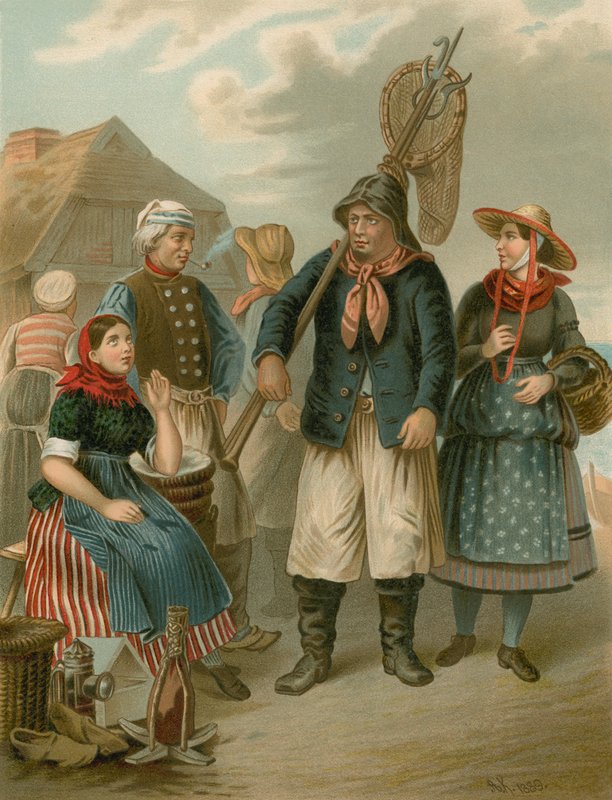 Német kosztüm, Schleswig-Holstein, An den Kusten alkotó: Albert Kretschmer