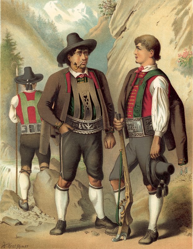 Német kosztüm, Tirol, Passeyer alkotó: Albert Kretschmer