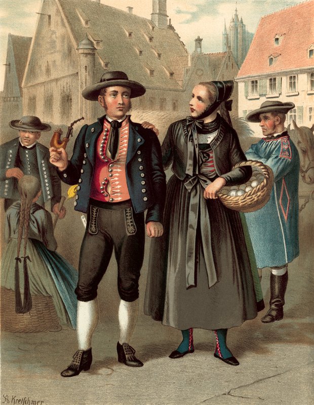 Német jelmez, Würtemberg Ulm alkotó: Albert Kretschmer