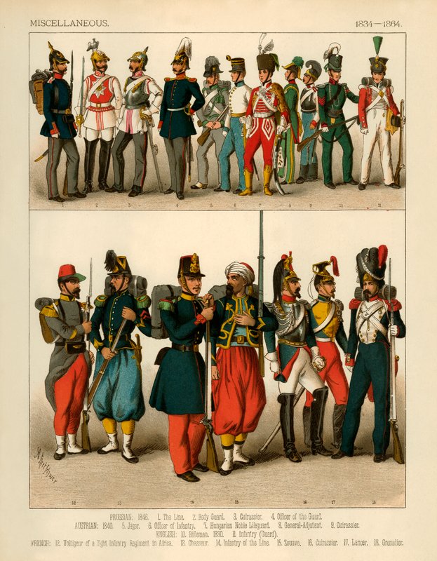Vegyes jelmezek 1834-1864 alkotó: Albert Kretschmer