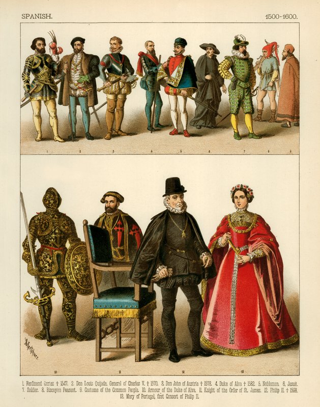 Spanyol viselet 1500-1600 alkotó: Albert Kretschmer