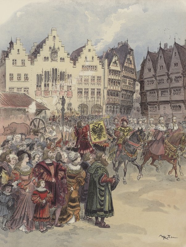 Választás a birodalomba (1519. június 28.) alkotó: Albert Robida