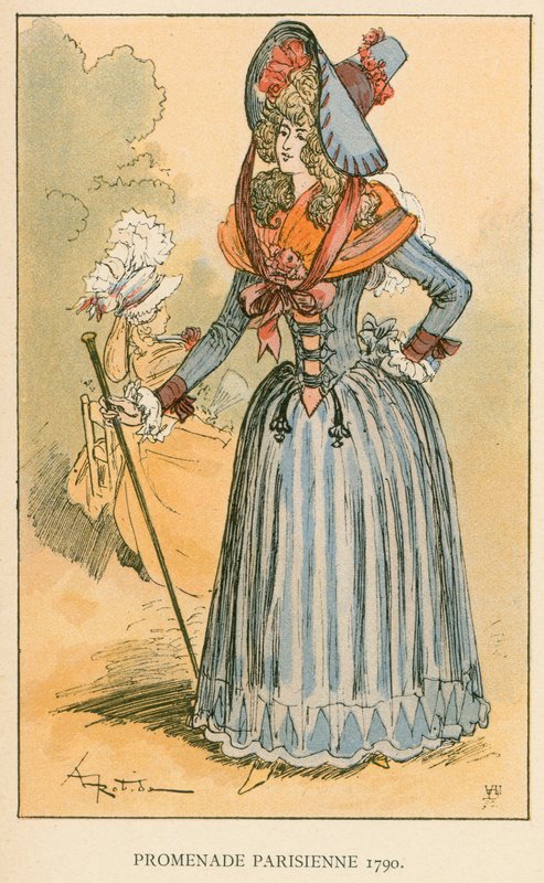 Párizsi sétány 1790 alkotó: Albert Robida