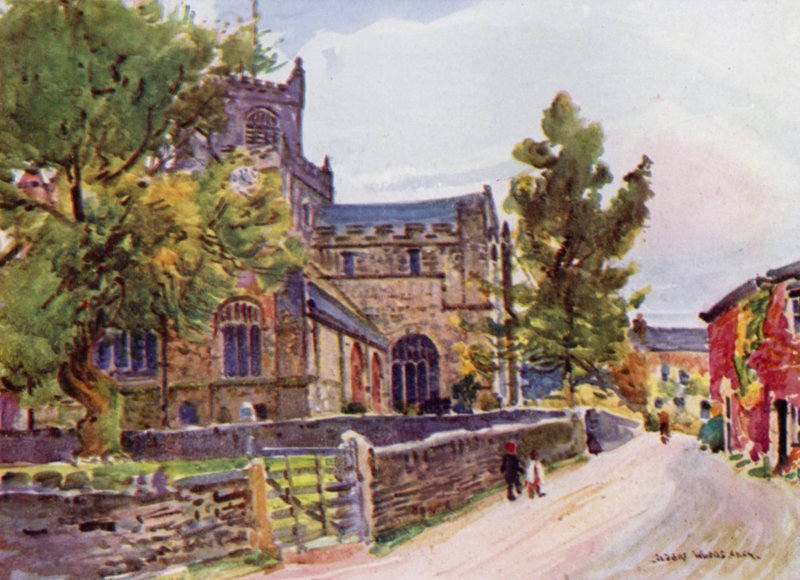 The Priory Church, Cartmel (színes litó) alkotó: Albert Woods