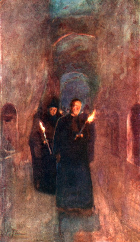 Körmenet Callistus katakombájában alkotó: Alberto Pisa