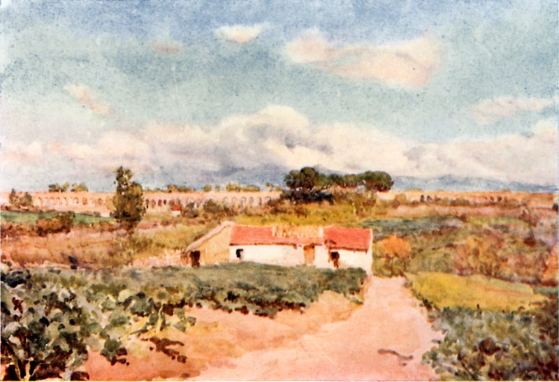 A Claudian Aqueduct Tractája a városon kívül alkotó: Alberto Pisa