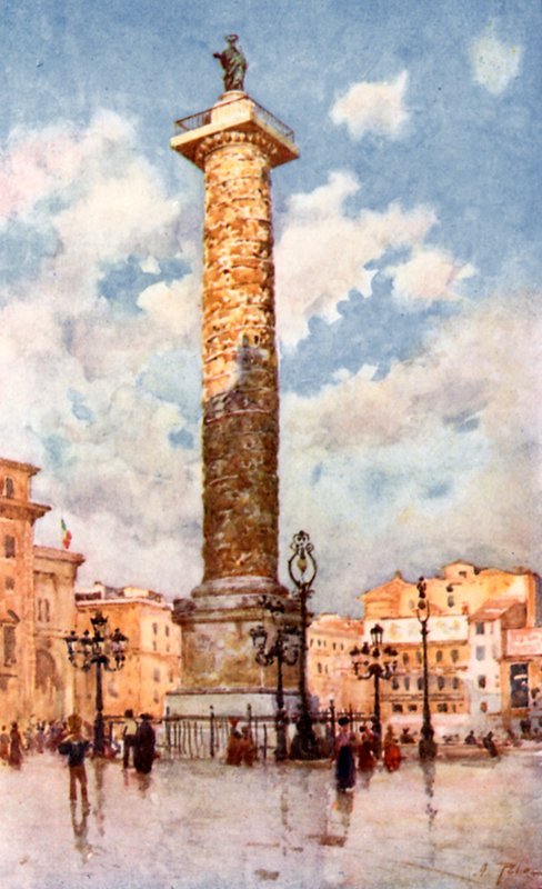 Marcus Aurelius oszlopa, a Piazza Colonna alkotó: Alberto Pisa