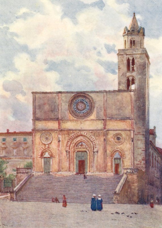 Székesegyház, Todi (színes litográfia) alkotó: Alberto Pisa