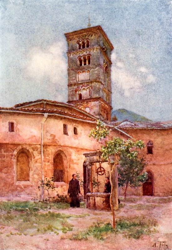 A Santa Scholastica kolostor kertje, Subiaco alkotó: Alberto Pisa