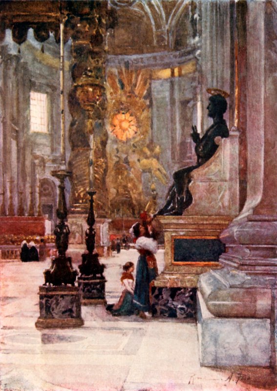 Szent Péter belseje, Szent Péter bronz szobra alkotó: Alberto Pisa