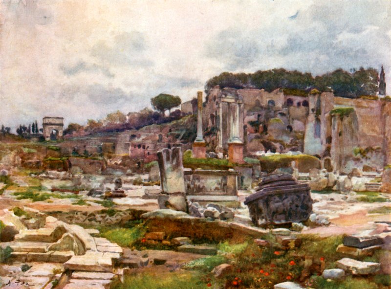 A fórum Septimius Severus boltívéből alkotó: Alberto Pisa