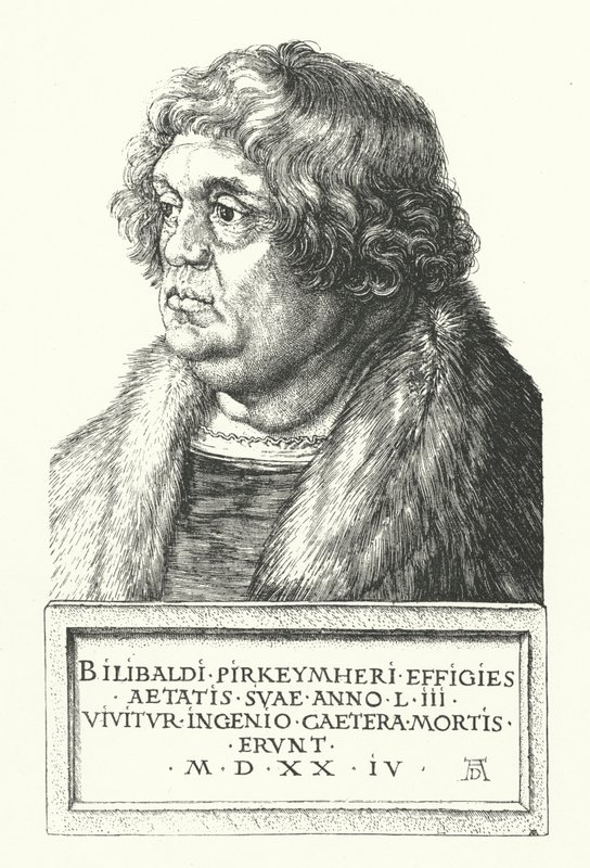 Willibald Pirckheimer német reneszánsz jogász, író és humanista, valamint Albrecht Durer legközelebbi barátja alkotó: Albrecht Dürer