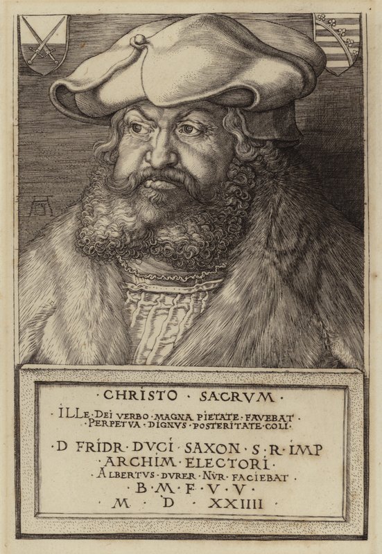 Bölcs Frigyes szász választófejedelem (metszet) alkotó: Albrecht (after) Durer or Duerer