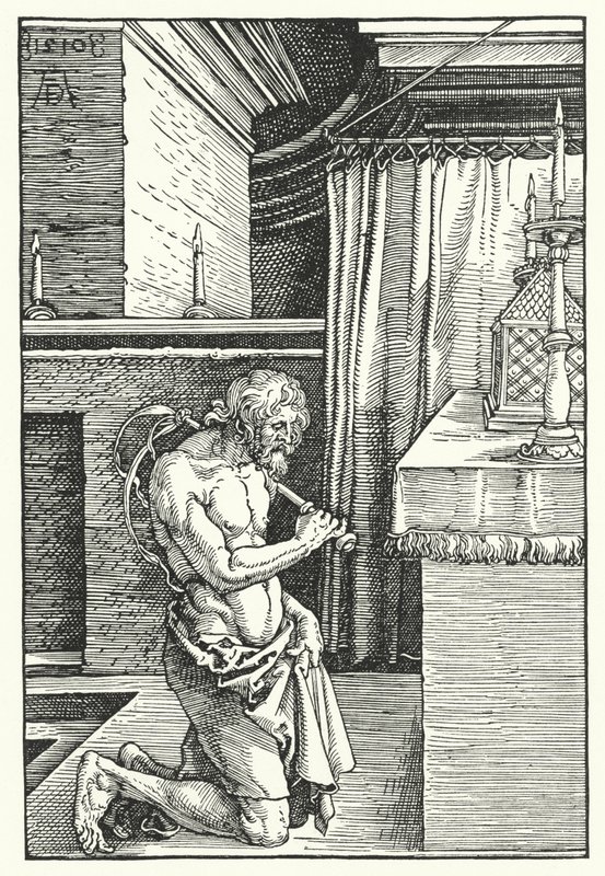 Dávid király bűnbánatot végez (metszet) alkotó: Albrecht (after) Durer or Duerer