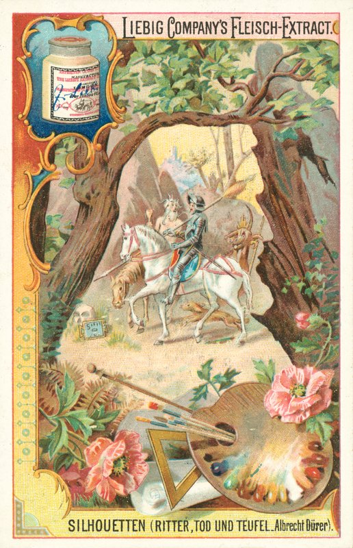 Lovag, a halál és az ördög (chromolitho) alkotó: Albrecht (after) Durer or Duerer