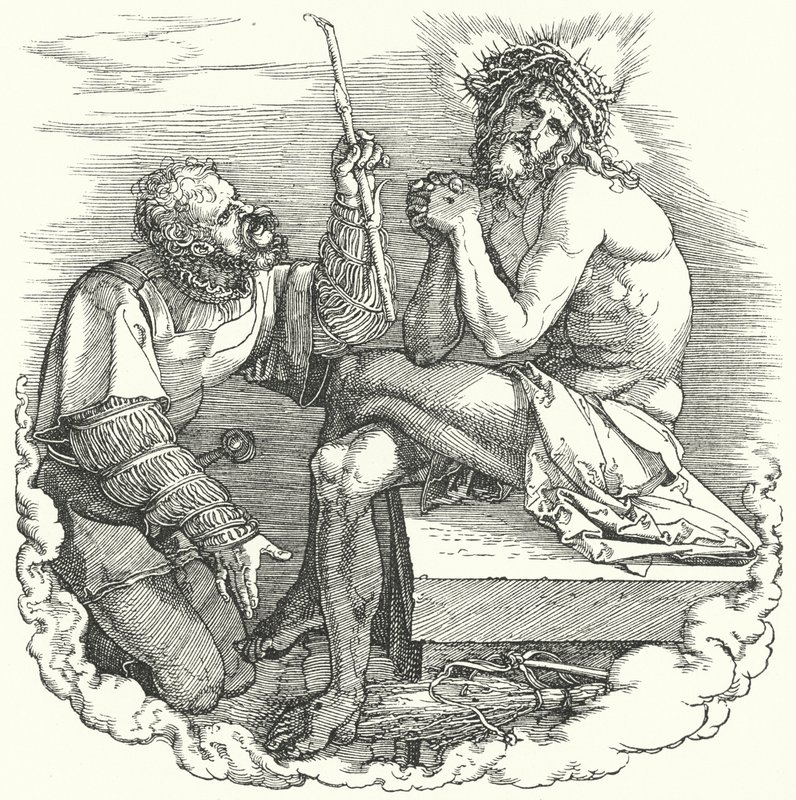 Címlap Albrecht Durer Nagy szenvedéséből, amely Krisztus utolsó napjait ábrázolja a Földön (metszet) alkotó: Albrecht (after) Durer or Duerer