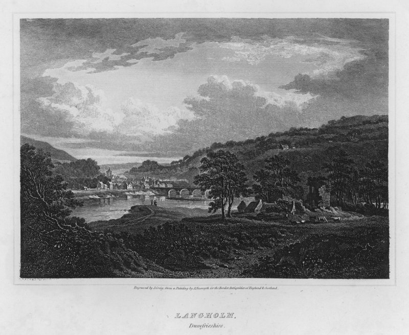 Langholm, Dumfrieshire (metszet) alkotó: Alexander (after) Nasmyth