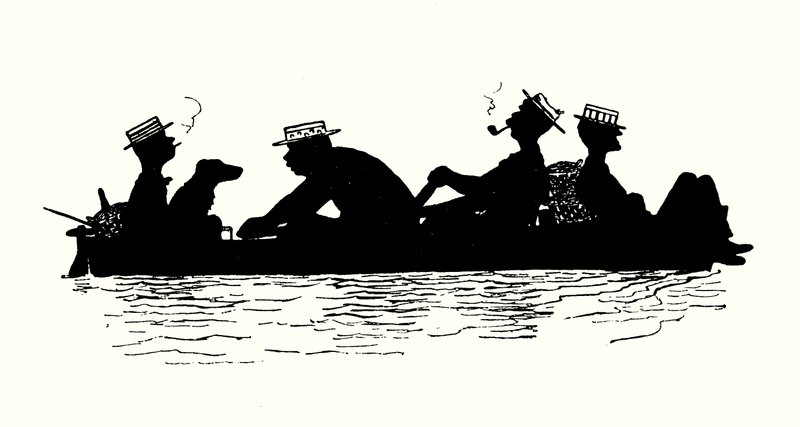 Illusztráció a We Three and Doddles című filmhez (litográfia) alkotó: Alexander Carruthers Gould
